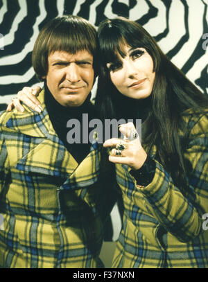 SONNY und CHER U.S. vocal Duo auf ihre Komödie Stunde TV-Show über 1972 Stockfoto