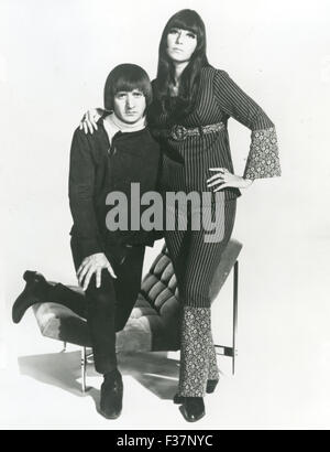 SONNY und CHER Pomotional Foto von US-vocal Duo über 1966 Stockfoto