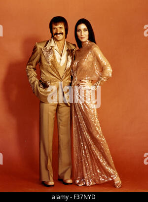 SONNY und CHER Pomotional Foto von US-vocal Duo über 1966 Stockfoto