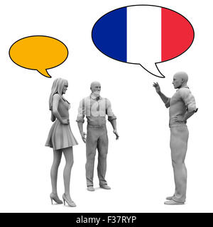 Lernen Sie die französische Kultur und Sprache zu kommunizieren Stockfoto