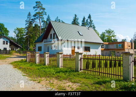 Bereich der Häuser, Joesuu, Ferienort in der Nähe von Narva, Ida-Viru County Ostestland, Europa Stockfoto