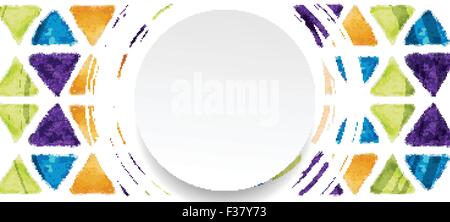 Tech geometrische Grunge Banner und leeren Kreis. Vektor-design Stock Vektor