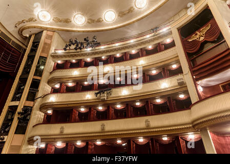 Logenplatz im Burgtheater, Wien, Österreich, Weltkulturerbe Stockfoto