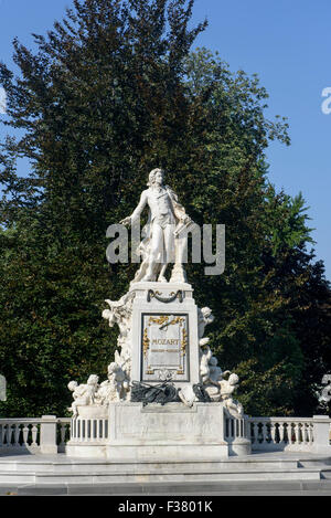 Mozart-Denkmal im Burggarten, Wien, Österreich, Weltkulturerbe Stockfoto