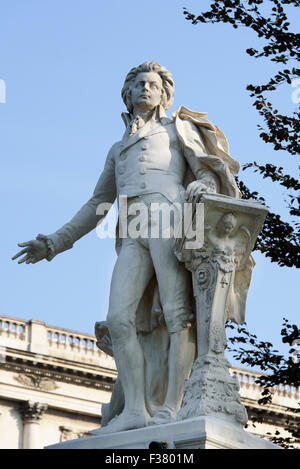 Mozart-Denkmal im Burggarten, Wien, Österreich, Weltkulturerbe Stockfoto