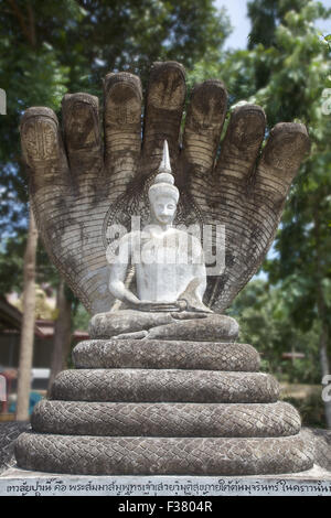 Ein Ort in der Nähe von Khon Kaen, Isaan, Thailand, aus dem Leben des Buddha Stockfoto