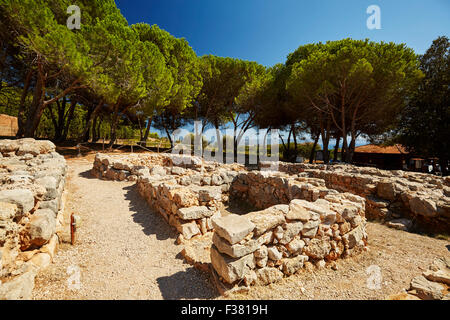 Alten nuragischen komplexe Palmavera, Sardinien Stockfoto