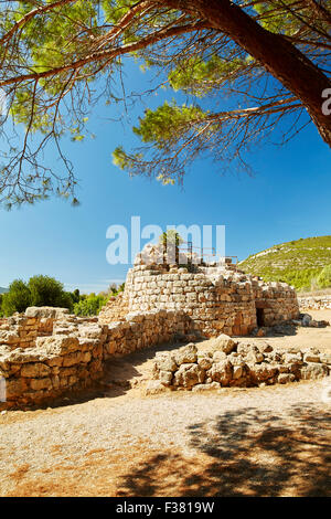 Alten nuragischen komplexe Palmavera, Sardinien Stockfoto