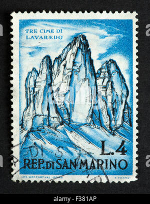 San Marino-Briefmarke Stockfoto