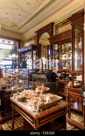 Zuckerbäckerei und Kaffeehaus Demel, Kohlmarkt 14, Wien, Österreich, Weltkulturerbe Stockfoto