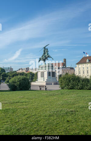 Statue von Erzherzog Karl, Hofburg Palast, Wien Stockfoto