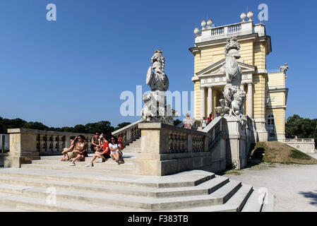 Gloriette, späten barocken Städten Schloss Schönbrunn, Wien, Österreich, Weltkulturerbe Stockfoto