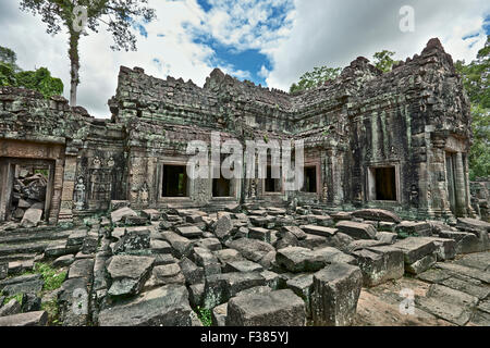 Preah Khan Tempel. Angkor archäologischer Park, Siem Reap Provinz, Kambodscha. Stockfoto