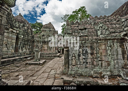 Preah Khan Tempel. Angkor archäologischer Park, Siem Reap Provinz, Kambodscha. Stockfoto
