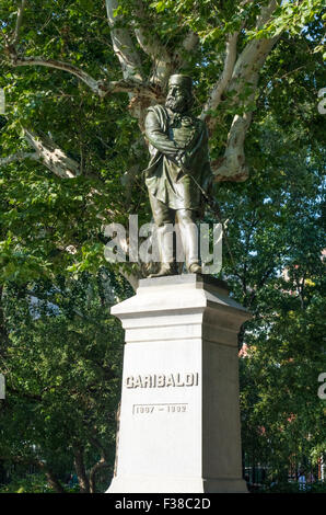 Giuseppe Garibaldi-Statue in Washington Square in New York City Stockfoto