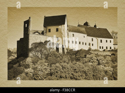 Burg Ruine und Burg Lauenstein, Ortsteil von Altenberg, Osterzgebirge, Erz Berge, Sachsen, Deutschland, Europa Stockfoto