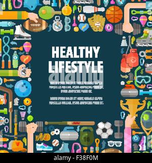 Sport-Vektor-Logo-Design-Vorlage. Fitness oder körperliche Kultur-Ikonen Stock Vektor