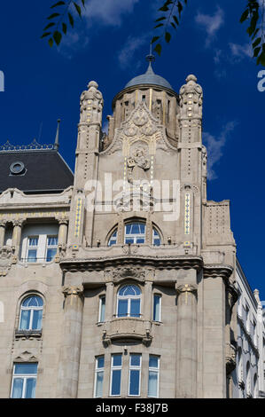 Die vier Saison Hotelgebäude ehemals Gresham Palace in Budapest, Ungarn. Stockfoto