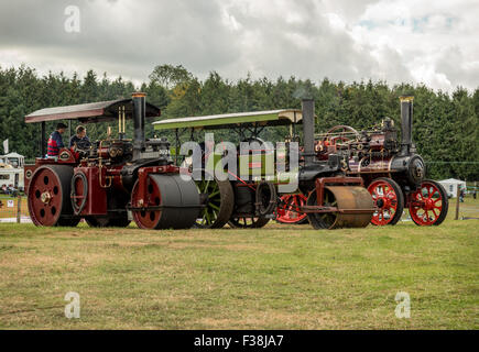 Vintage Dampfwalzen und Traktion Lokomotive Stockfoto