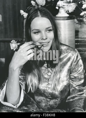 MICHELLE PHILLIPS US-Sängerin während eines Mitglieds der Mamas & Papas im Oktober 1967. Foto Tony Gale Stockfoto