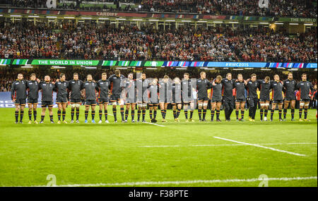 Cardiff, Wales, UK. 1. Oktober 2015. Wales Vs Fidschi, Millennium Stadium, Cardiff, Wales Rugby World Cup 2015, Großbritannien Credit: Jules Annan/Alamy Live News Stockfoto