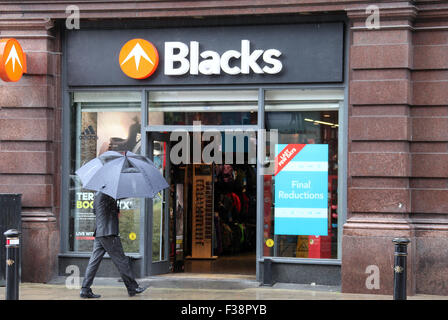 Schwarze im freien Handel in Manchester Stockfoto