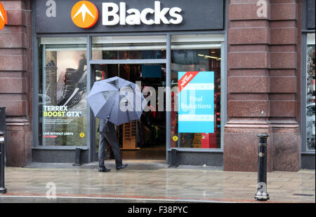 Schwarze im freien Handel in Manchester Stockfoto