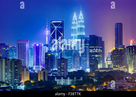 Skyline von Kuala Lumpur, Malaysia. Stockfoto