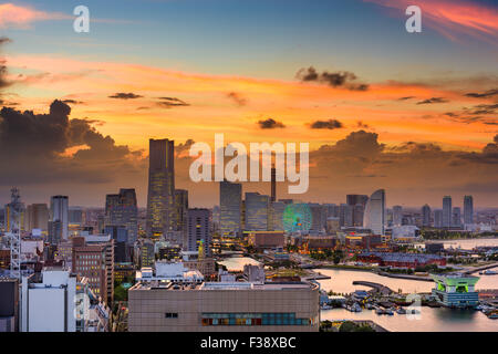 Yokohama, Japan Stadt Skyline. Stockfoto