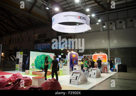 Sydney, Australien. 2. Oktober 2015. Nintendo-Stand auf der Expo 2015 EB, Sydneys Olympic Park stattfand. Bildnachweis: Mjmediabox/Alamy Live-Nachrichten Stockfoto