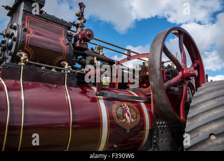 Detail der Oldtimer Dampflokomotive Traktion Stockfoto