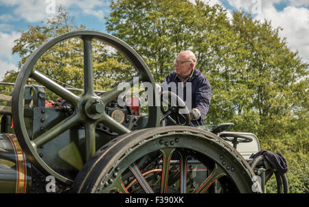 Detail der Oldtimer Dampflokomotive Traktion Stockfoto