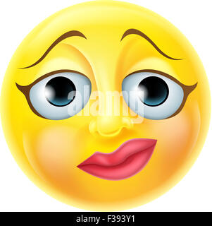 Ein vervous Emoji Emoticon Smiley Gesicht Charakter Stockfoto