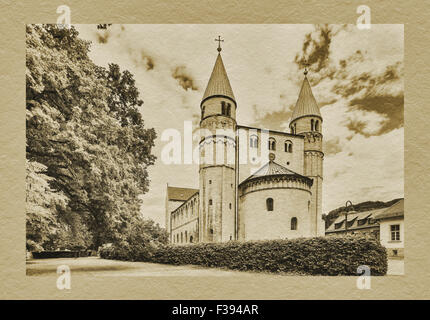 Die Stiftskirche Kirche von St. Cyriakus, Straße der Romanik, Gernrode, Quedlinburg, Harz, Sachsen-Anhalt, Deutschland, Europa Stockfoto