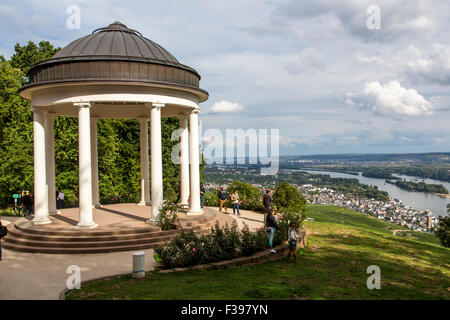 Niederwald Denkmal, Statue der Germania, mit Blick auf das Rheintal, Rüdesheim, Deutschland, Stockfoto