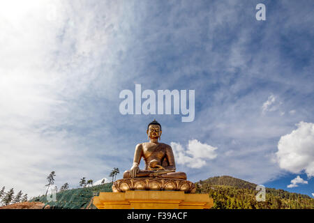 Dordenma Buddha mit Blick auf Thimphu Tal, Bhutan Stockfoto