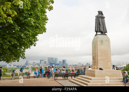 Statue von General Wolfe, Royal Observatory, Greenwich, London, UK Stockfoto