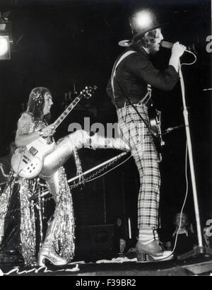 SLADE UK-pop-Gruppe im Jahr 1973. Vom linken Dave Hill, Noddy-Halter Stockfoto