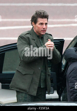 Tom Cruise gesehen Dreharbeiten in London 2013 Stockfoto