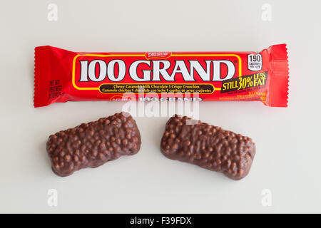 Eine 100 Grand Bar, eine Schokolade Schokoriegel von Nestlé gemacht. Stockfoto