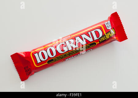 Eine 100 Grand Bar, eine Schokolade Schokoriegel von Nestlé gemacht. Stockfoto