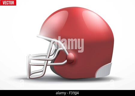 Realistische American Football Helm. Seitenansicht. Stock Vektor