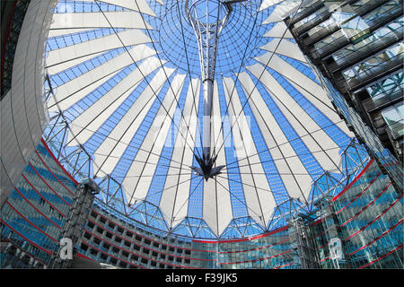 Sony Center am Potsdamer Platz, Berlin, Deutschland. Stockfoto