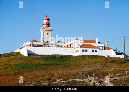 Leuchtturm von Cabo da Roca, dem westlichen Punkt Europas Stockfoto