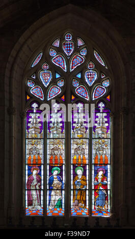 Buntglas-Fenster in Sevilla Kathedrale, Spanien, Andalusien Stockfoto