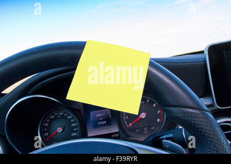 Leere Erinnerung in einem Auto Stockfoto