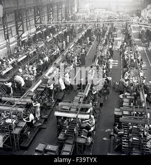 Historische, 1950er Jahre, Overhead Anzeigen der Factory-Grundfläche von der britischen jemals bereit elektrische Firma (GEREK), Dawley, Telford, England. Stockfoto