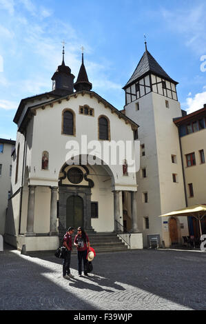 Kirche von Sebastian, Sebastiansplatz, Brig, Wallis, Schweiz Stockfoto