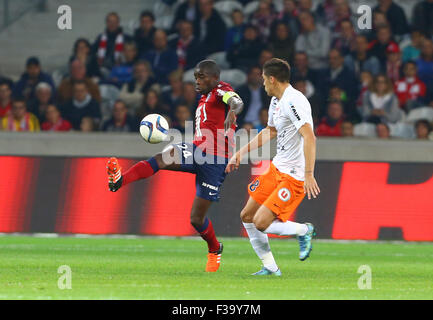 Lille, Frankreich. 2. Oktober 2015. Französischen Liga 1 Fußball. OS-Lille gegen Montpellier. Antonio Rio Mavuba (Lille) © Aktion Plus Sport/Alamy Live-Nachrichten Stockfoto