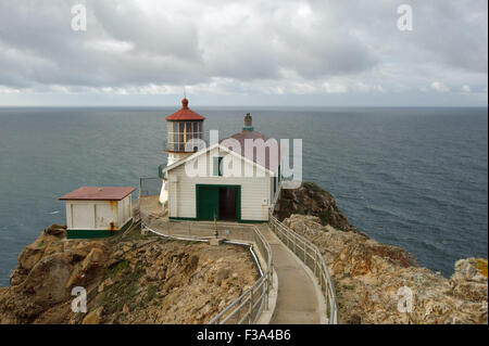 Der Leuchtturm - 1870 erbaute und im Ruhestand im Jahr 1975-, Point Reyes National Seashore, Kalifornien, USA Stockfoto